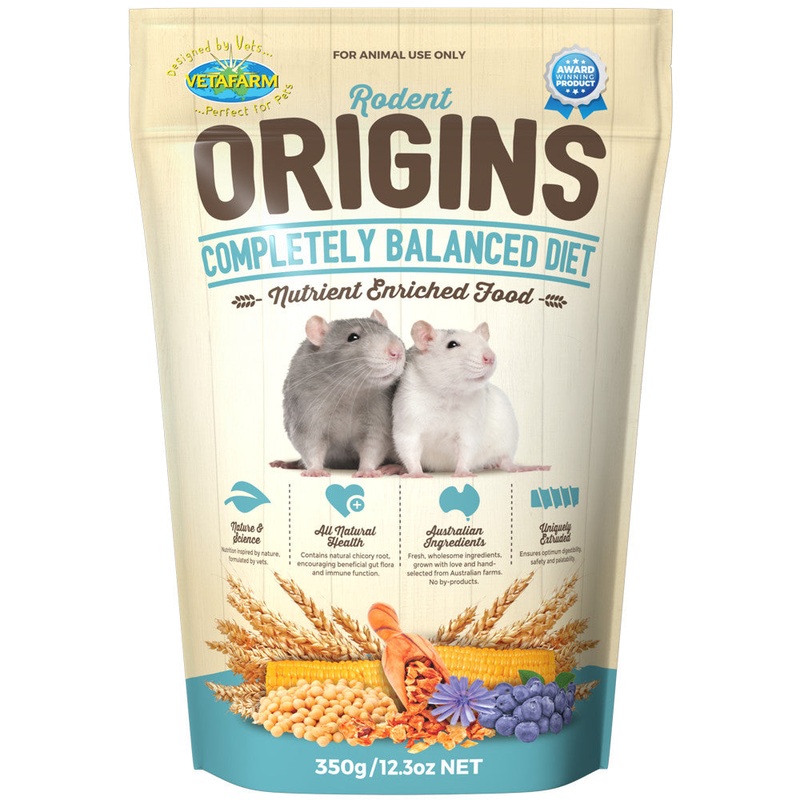 Vetafarm Origins Rodent Food|350g|2kg|10kg