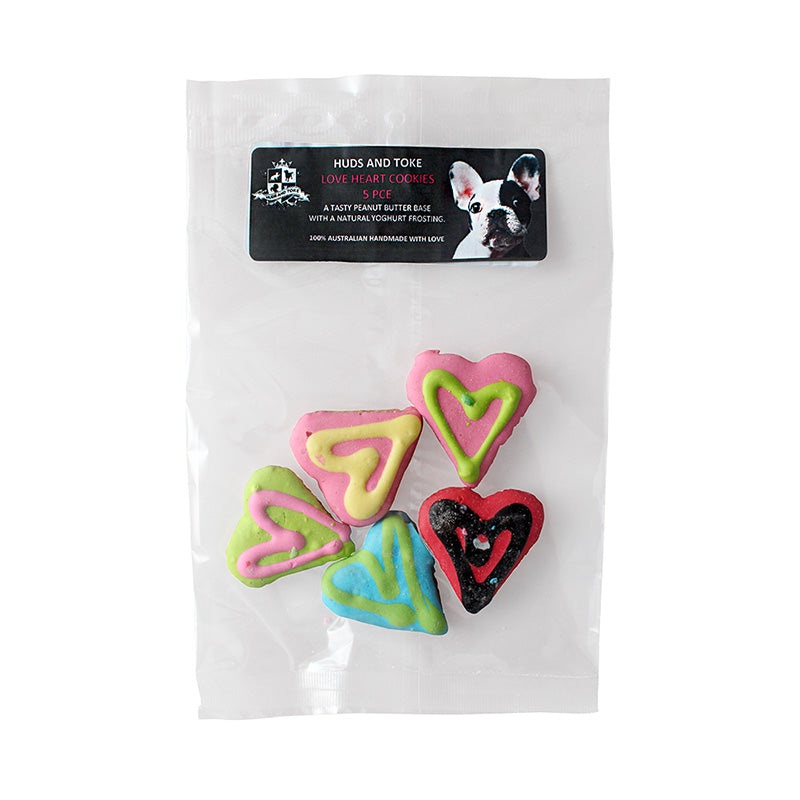 Huds & Toke Little Doggy Love Heart Cookies – 5pack