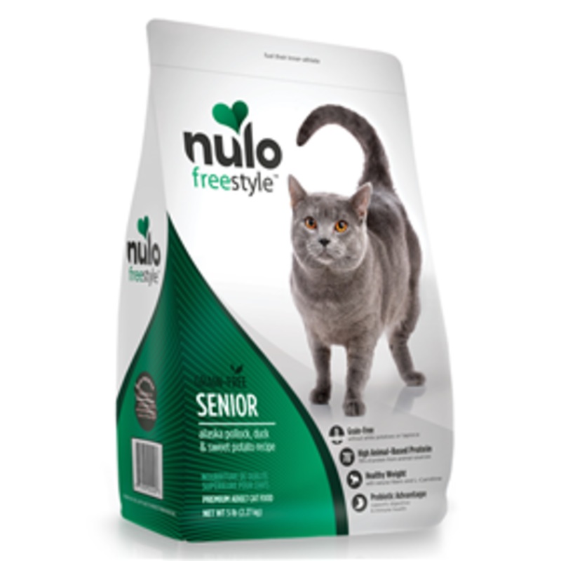 Nulo Freestyle Senior Alaska Pollock, Duck & Sweet Potato Recipe Cat Food 5 lb