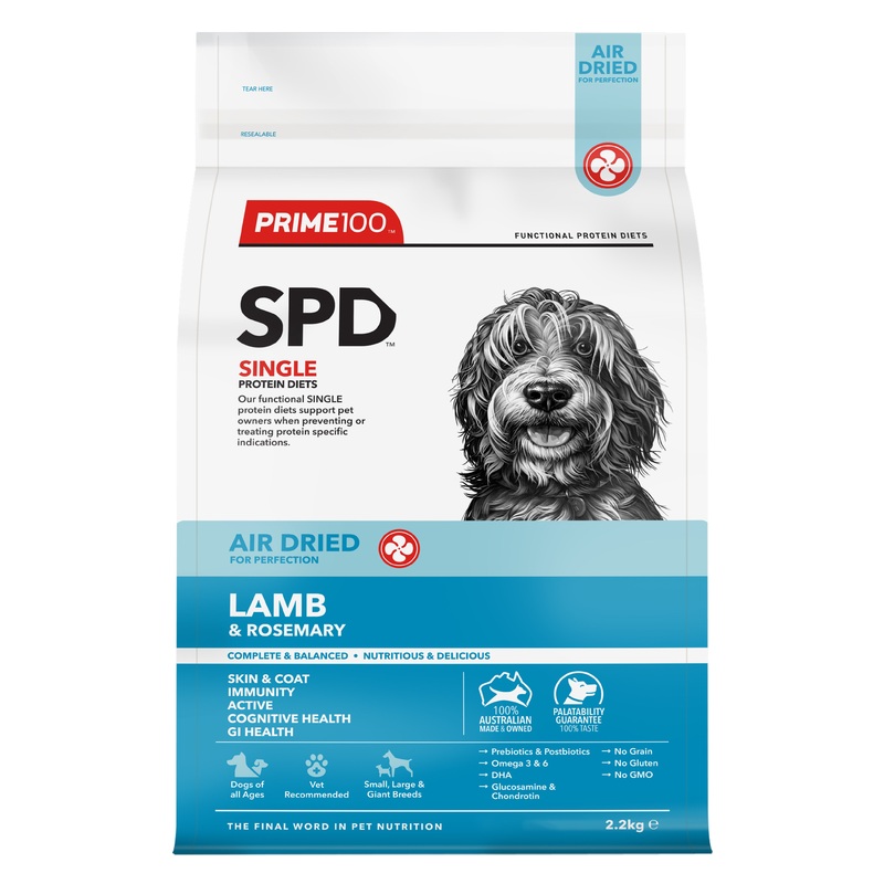 Prime100 Air Dried Dog Food Lamb & Rosemary