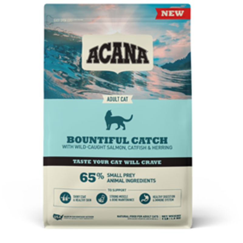 Acana Bountiful Catch with Wild-Caught Salmon, Catfish, & Herring for Adult Cats 4 lb.