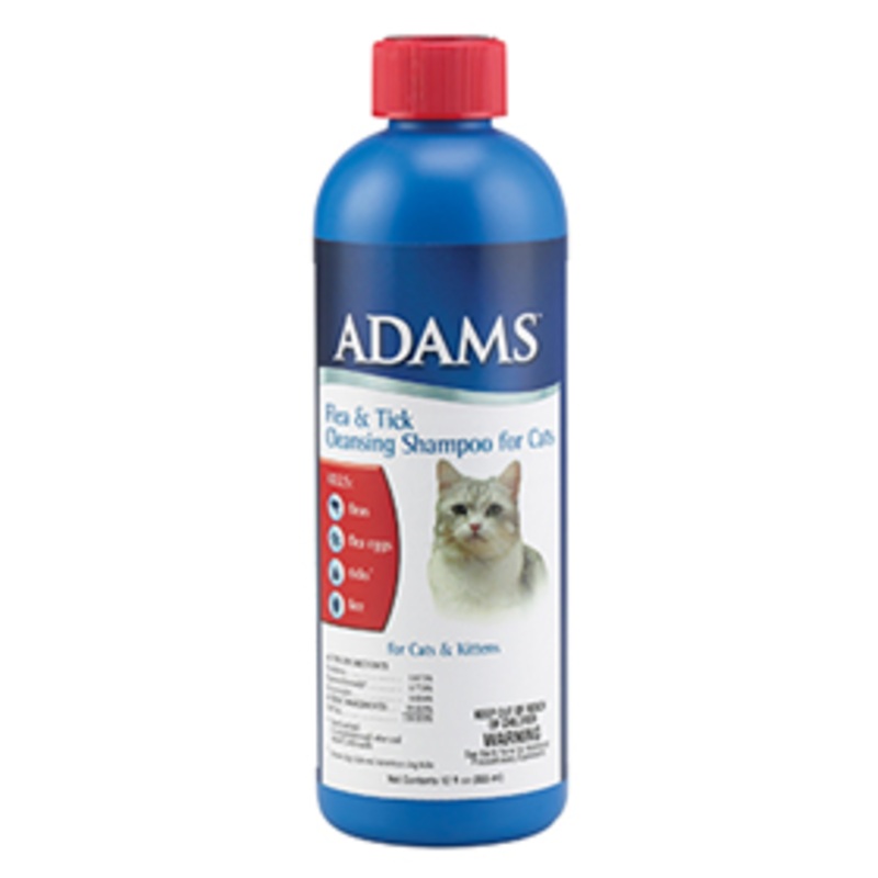 Adams Flea & Tick Cleansing Shampoo For Cats 12 oz.