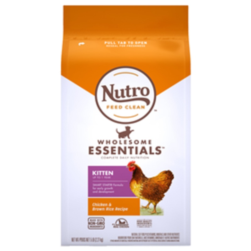 Nutro Wholesome Essentials Kitten Farm-Raised Chicken & Brown Rice Recipe 5 lbs.
