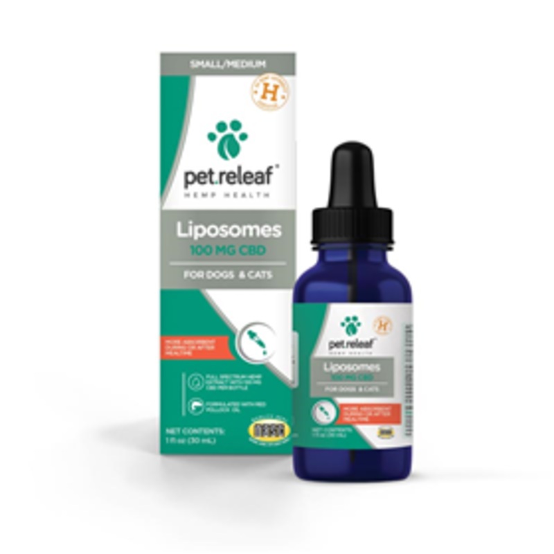 Pet Releaf CBD Liposome Hemp Oil 100 for Dogs & Cats 1 fl. oz.