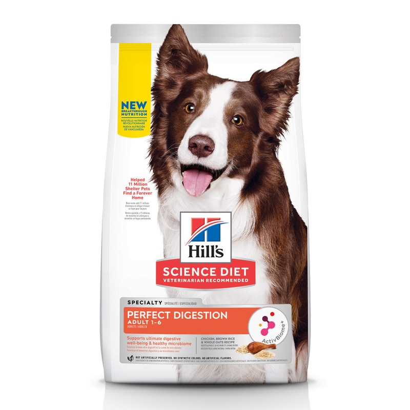 Hill’s Science Diet Adult Perfect Digestion Chicken, Brown Rice, & Whole Oats Recipe Dry Dog Food
