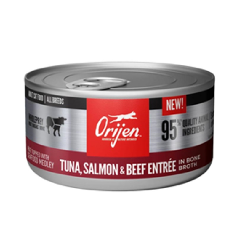 Orijen Tuna, Salmon & Beef Entree in Bone Broth Adult Cat Food