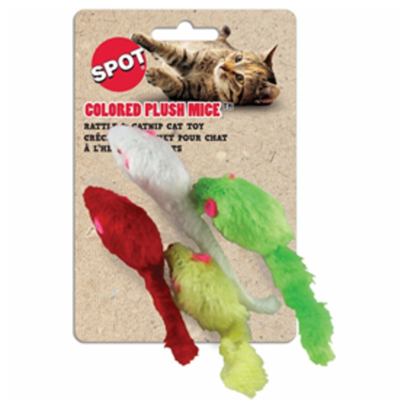 Spot Fur Mice Assorted Colors 4 Pack