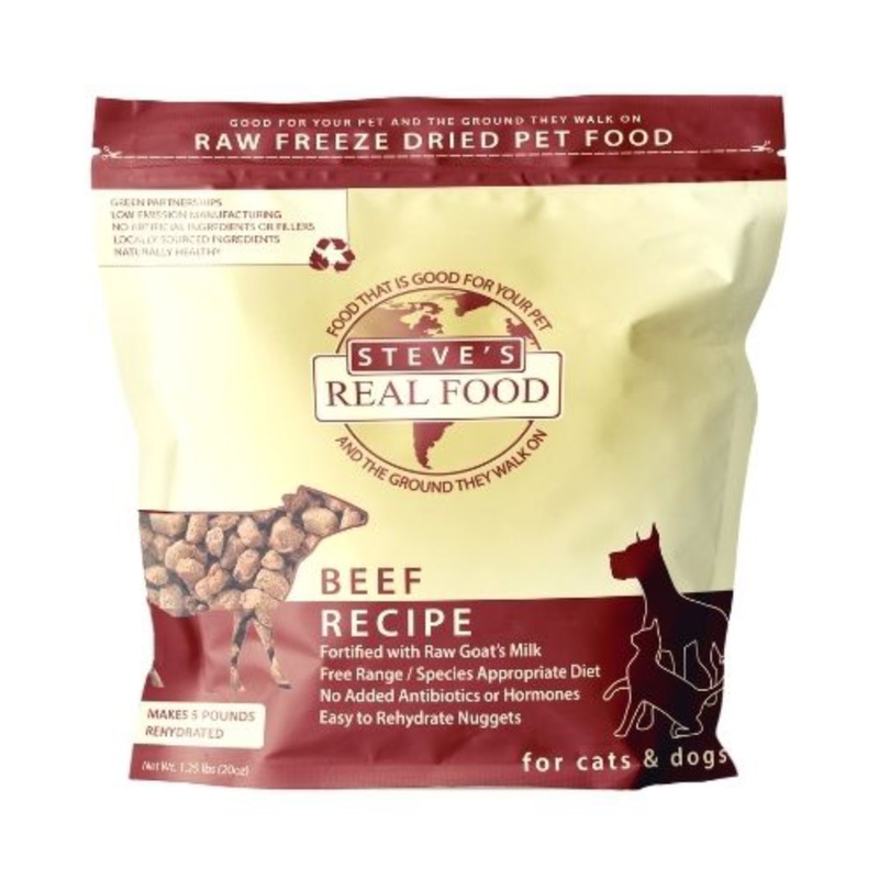 Steve’s Real Food Cats & Dogs Raw Freeze Dried Beef 20oz