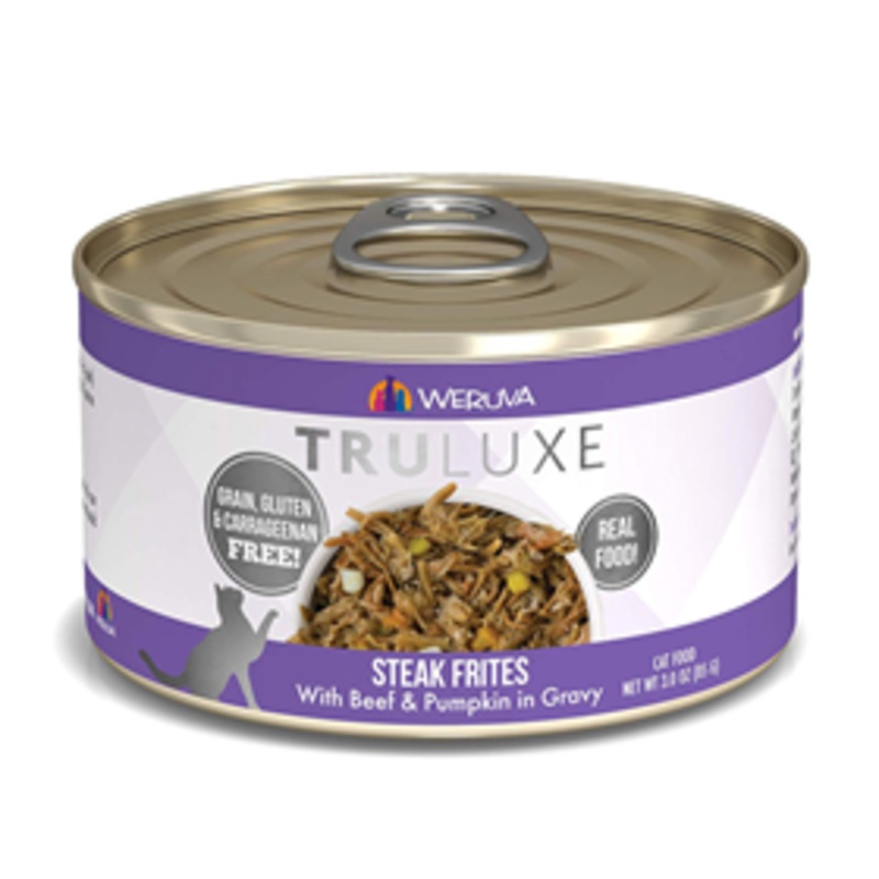 WERUVA TRULUXE Steak Frites With Beef & Pumpkin in Gravy Canned Cat Food 3 oz.