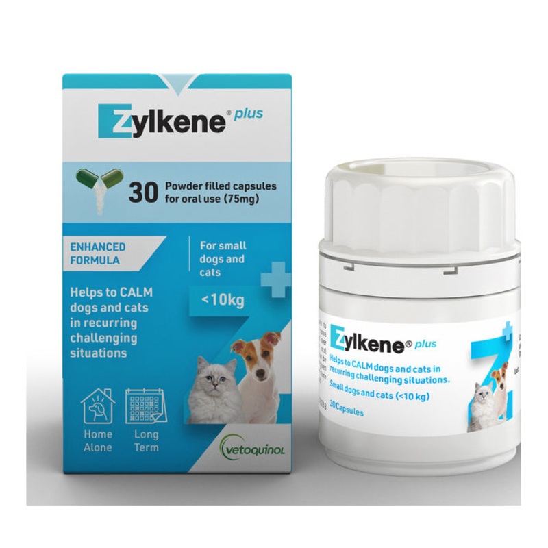Zylkene Plus Calm Capsules for Small Dogs & Cats <10kg -  30 Pack