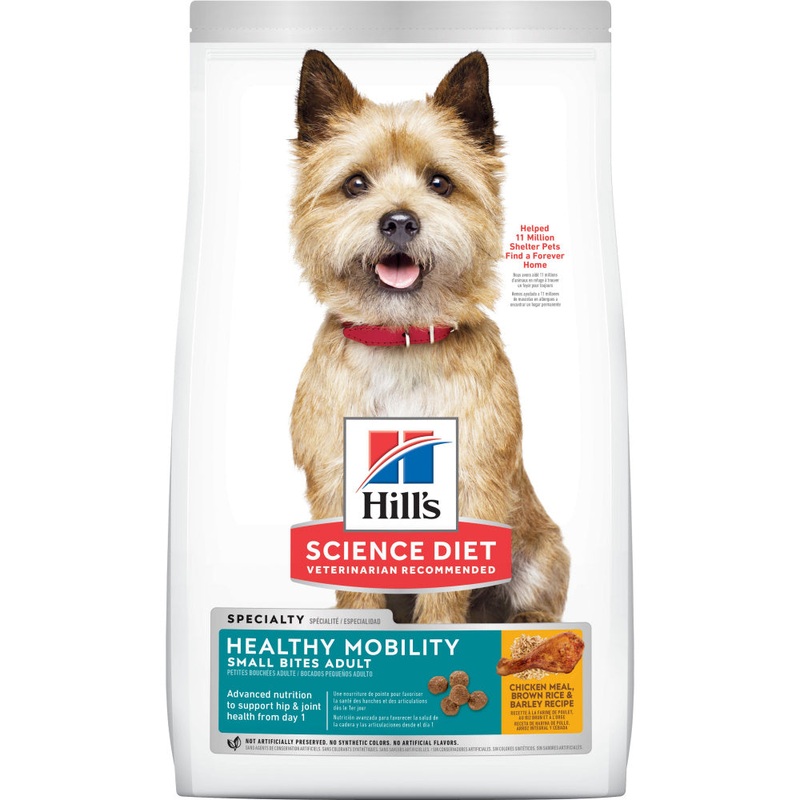 Hill’s Science Diet Adult Healthy Mobility Small Bites Chicken Meal, Brown Rice, & Barley Recipe Dry Dog Food
