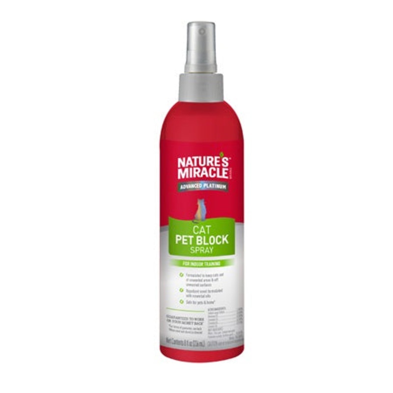 Nature’s Miracle Advanced Platinum Cat Pet Block Repellent Spray 236mL