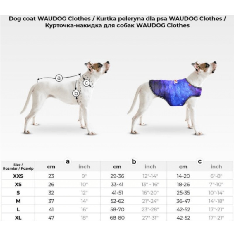 Waudog Dog Coat Nasa21|XXS|XS|S|M|L|XL
