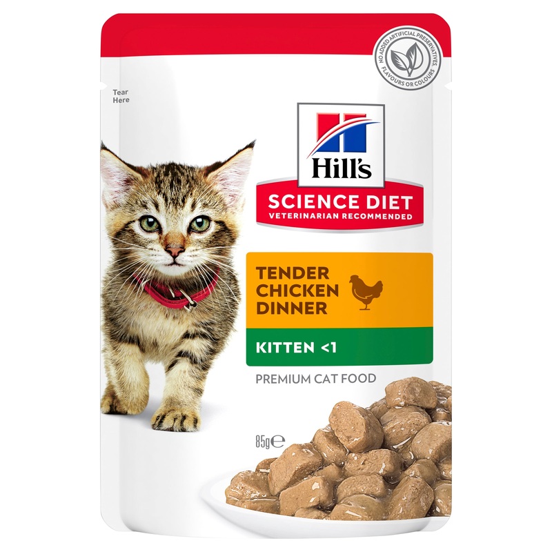 Hill’s Science Diet Kitten Chicken Pouch Cat Food 85g x 12