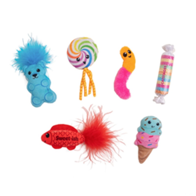 Outward Hound Kitty Sweet Treats Cat Toy 6 pack