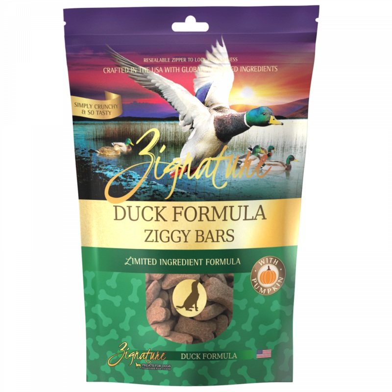 Zignature Zssential Ziggy Bars Duck Formula Dog Treats