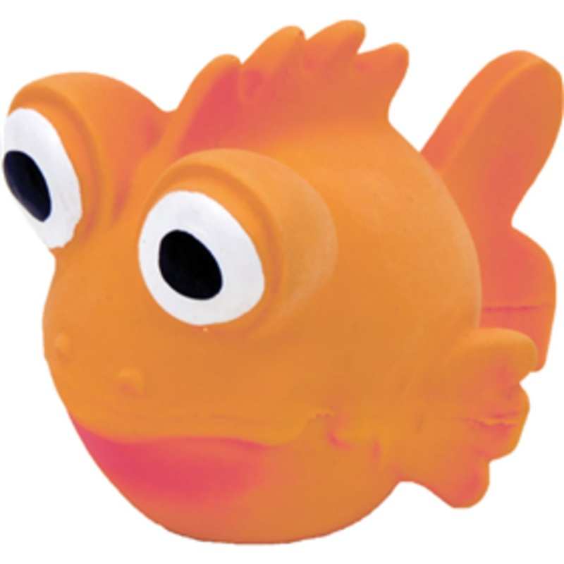 Coastal Rascals Latex Goldfish Dog Toy Orange