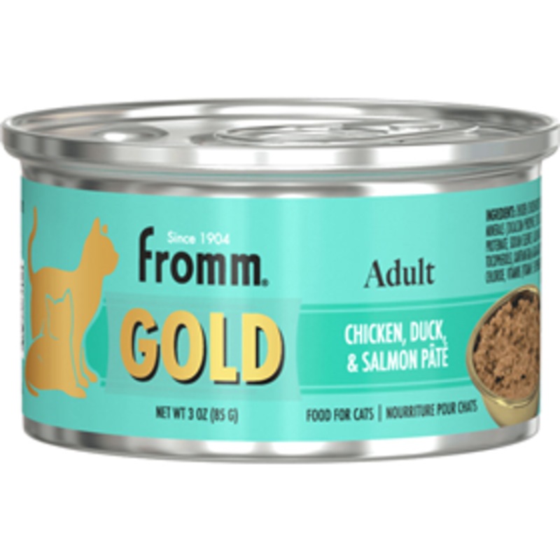 Fromm Gold Adult Chicken, Duck, & Salmon Pate Food for Cats 3 oz.