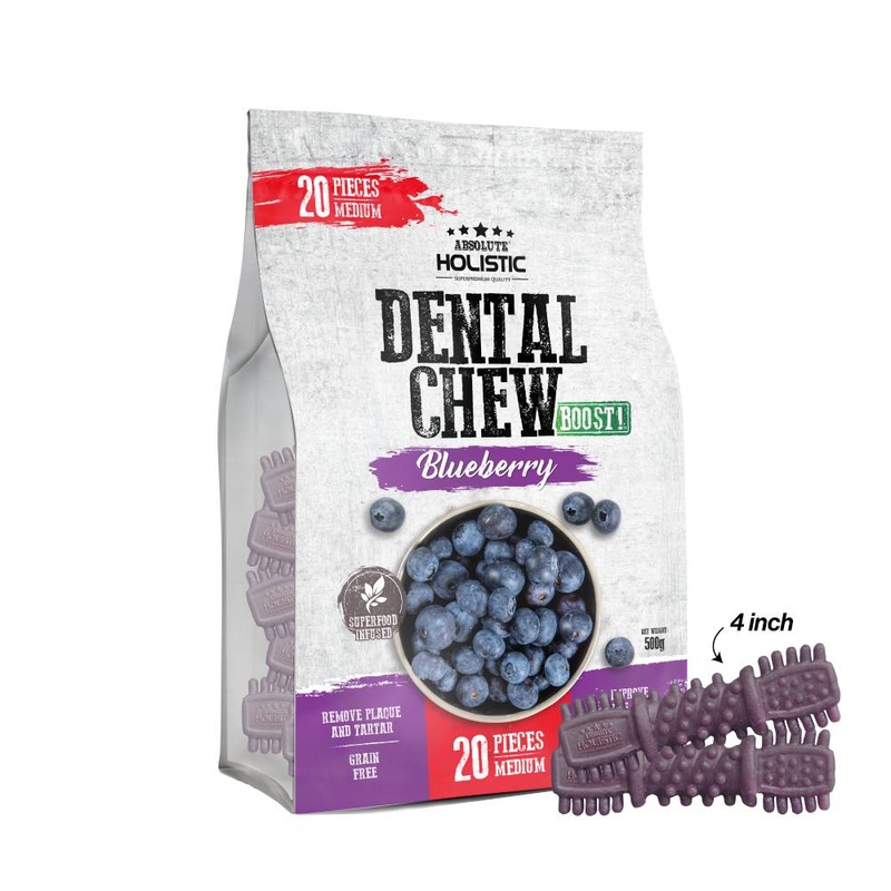 Absolute Holistic Dog Boost Dental Chew Blueberry 500g – 20pcs (4)