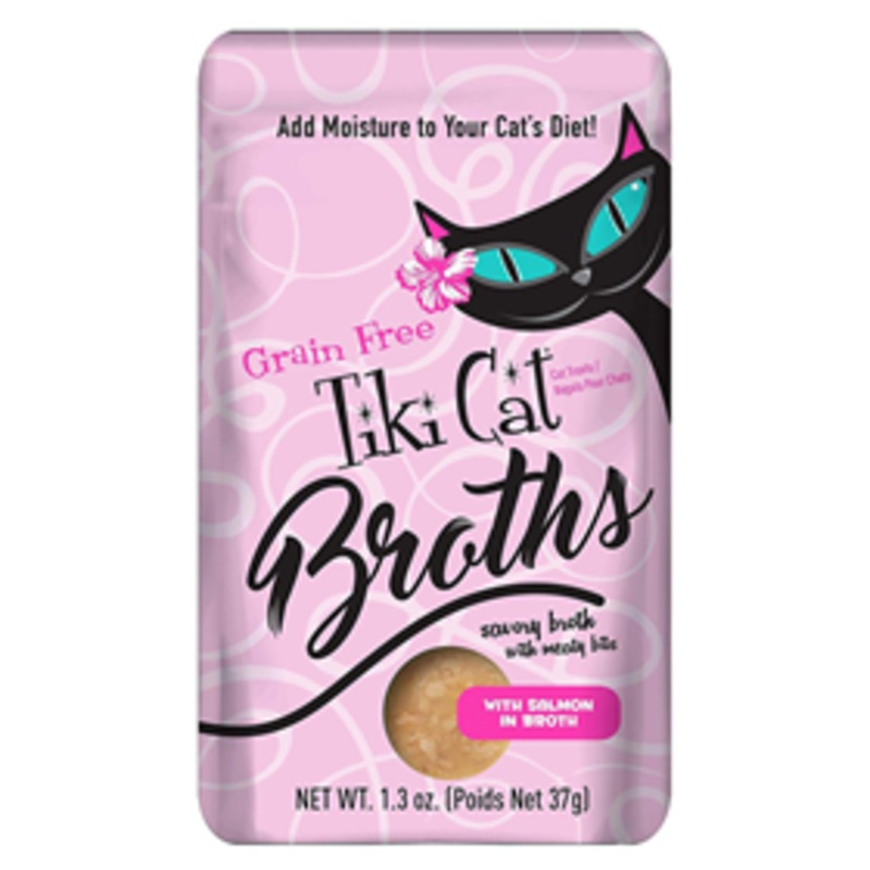 Tiki Cat Grain Free Broths Salmon Pouch 1.3 oz.