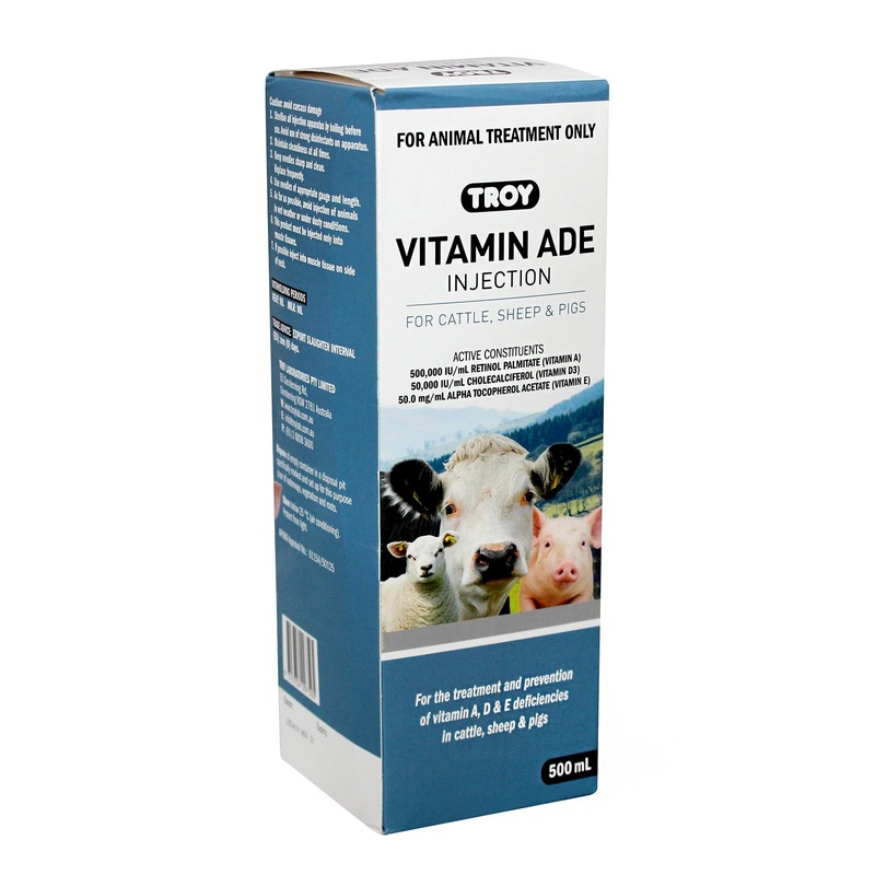 Troy Vitamin ADE Injection for Cattle, Sheep & Pigs