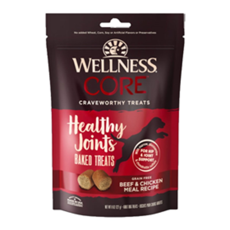 Wellness CORE Grain-Free Healthy Joints Beef & Chicken Dog Treats 8oz