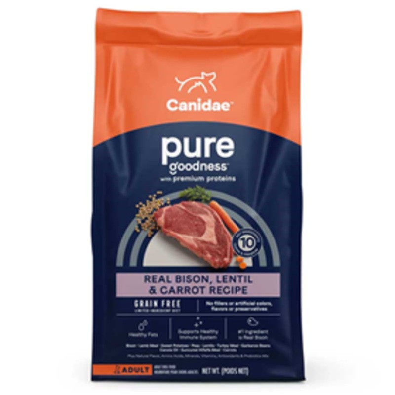 CANIDAE Grain Free PURE Real Bison, Lentil & Carrot Recipe
