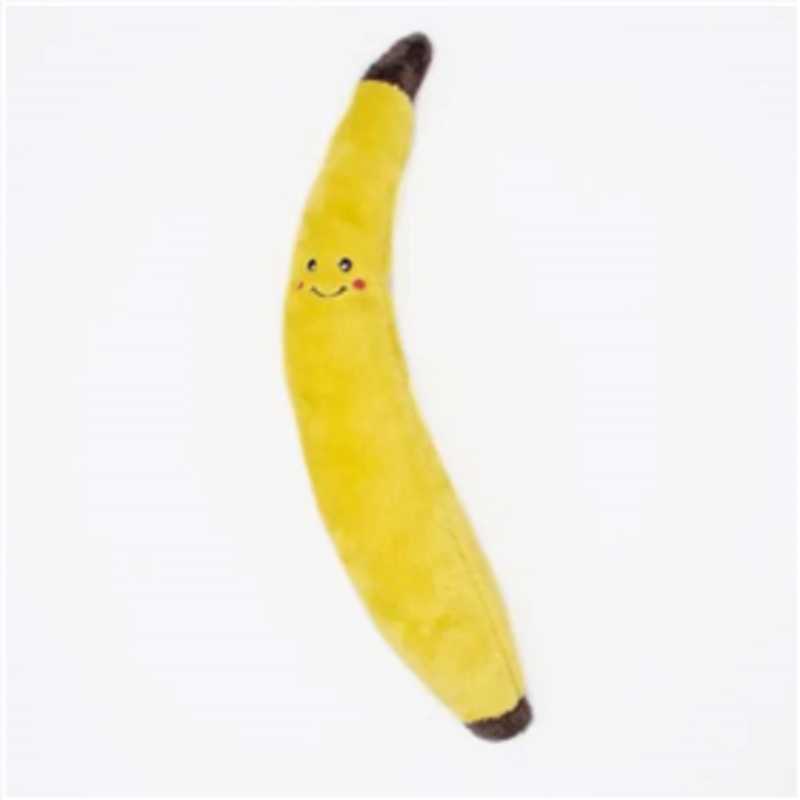 ZippyPaws Jigglerz Banana Plush Dog Toy