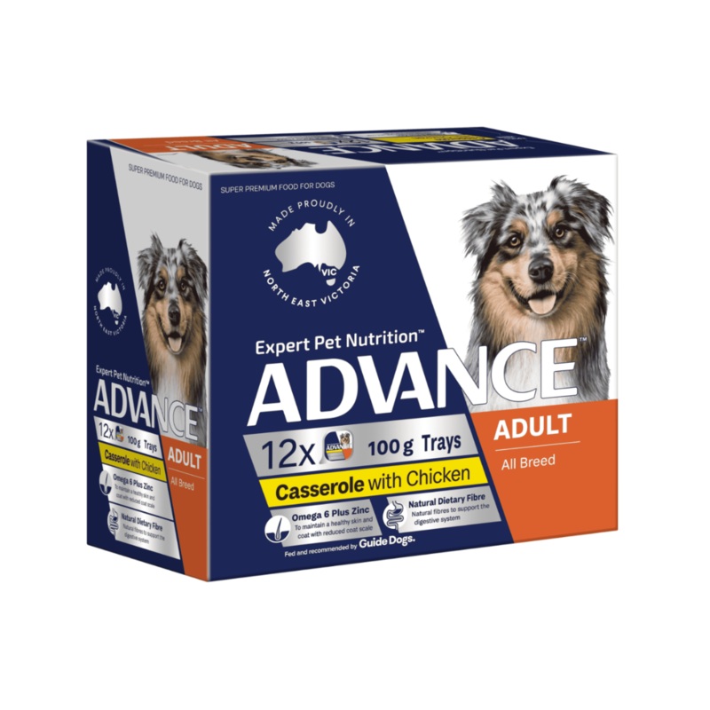 Advance Casserole with Chicken Adult Dog Wet Food 100g Trays
