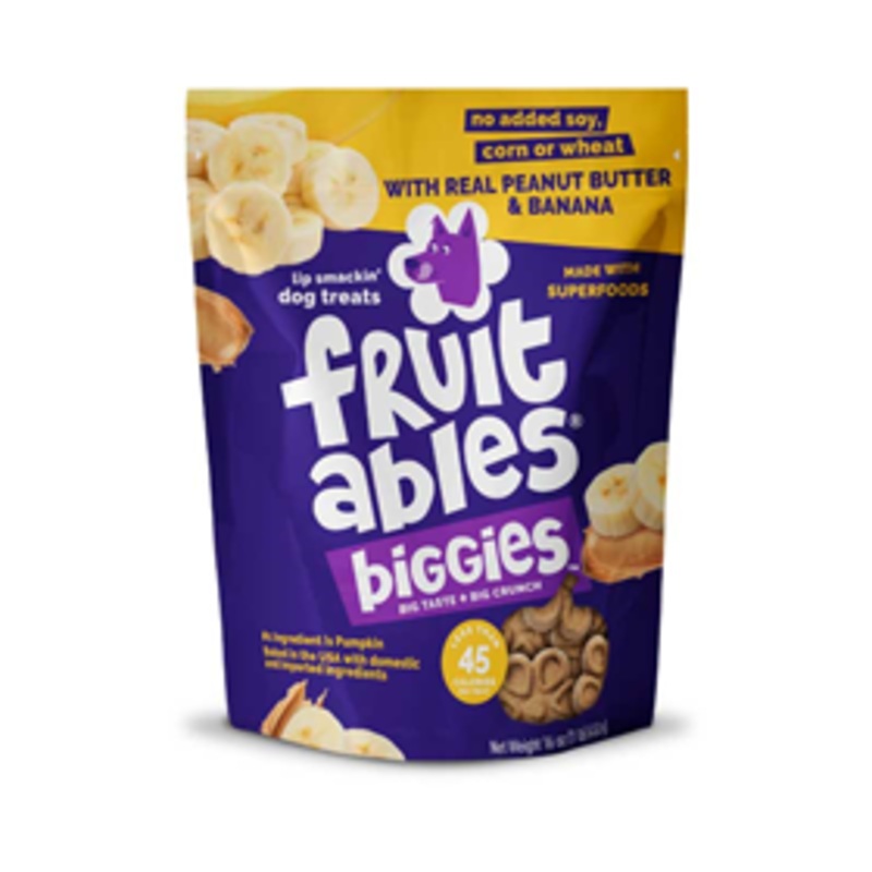 Fruitables Biggies Peanut Butter & Banana Dog Treats 16oz