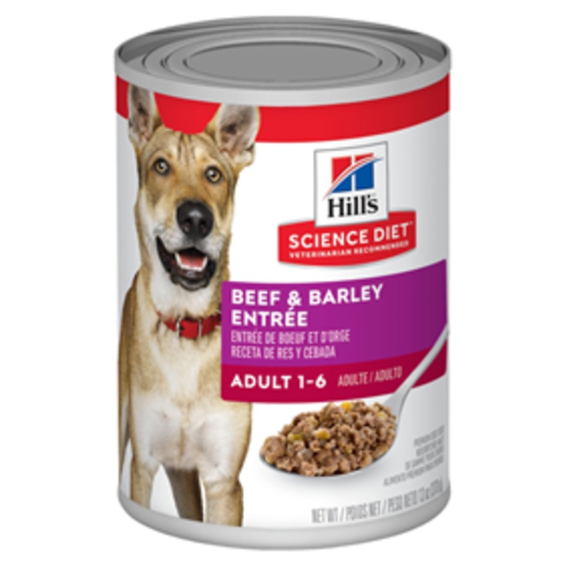 Hill’s Science Diet Adult Beef & Barley Entree Can Dog Food 12.5 oz.