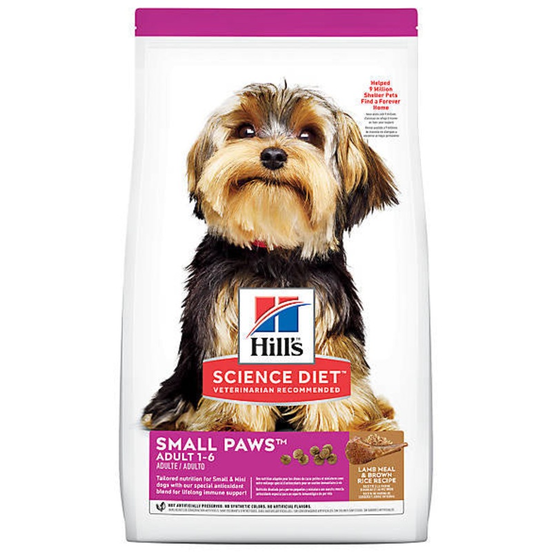 Hill’s Science Diet Adult Small Paws Lamb Meal & Brown Rice Recipe  Dry Dog Food