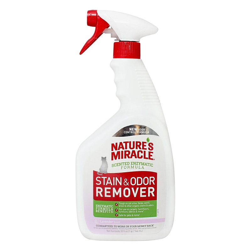 Nature’s Miracle Stain and Odour Remover for Cats – Lavender Scent 946mL