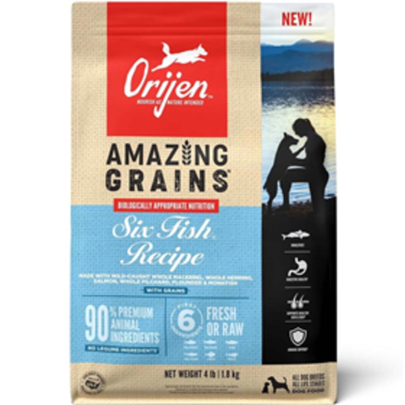 Orijen Amazing Grains Six Fish Recipe Dry Dog Food