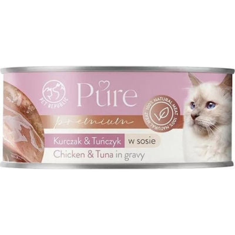 PetRepublic Pure Chicken Fillet & Tuna in Sauce 80gr