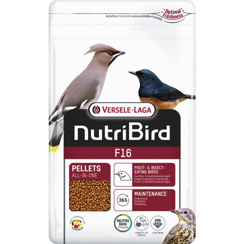 Versele-Laga NutriBird F16 Pellets – Fruit & Insect Eating Birds 800g