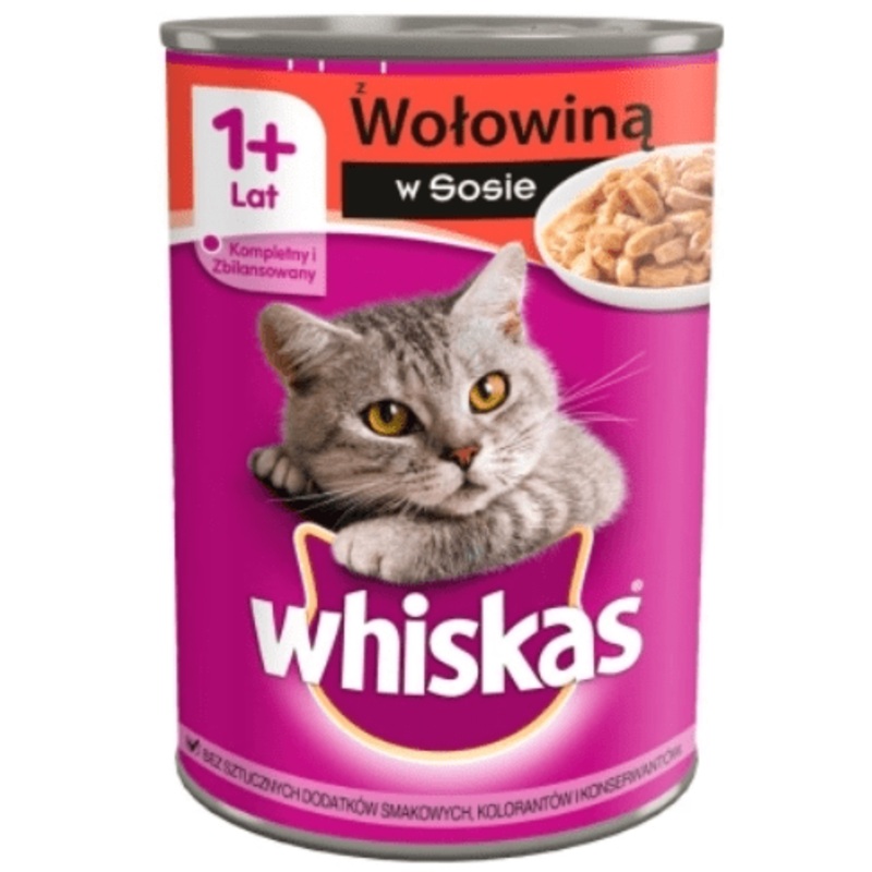 Whiskas Adult 1+ Beef in Sauce 400gr