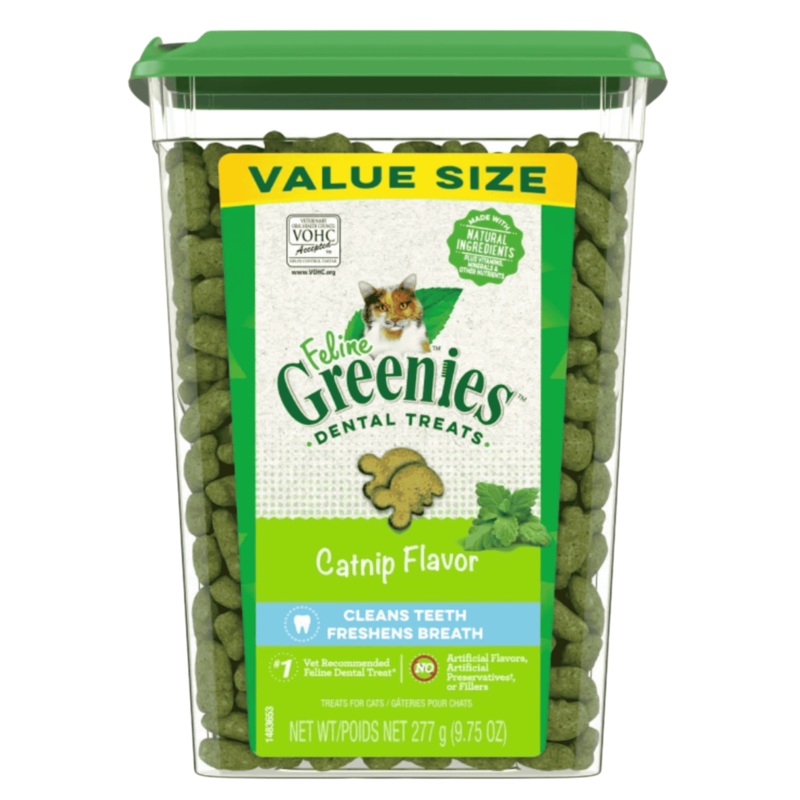 Greenies Dental Cat Treat Catnip Flavour Tub 277g